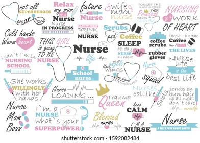 Nurse vector quote. Medical doctor sayings illustration.  svg