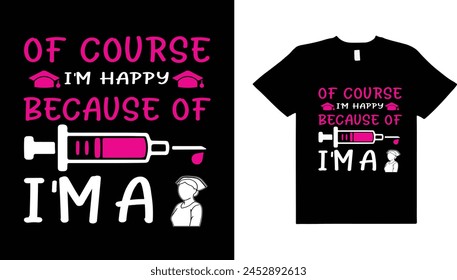 Nurse vector typography t shirt design.