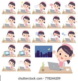 Nurse wear women desk work
