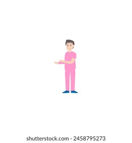 nurse wearing pink vector national nurses day care