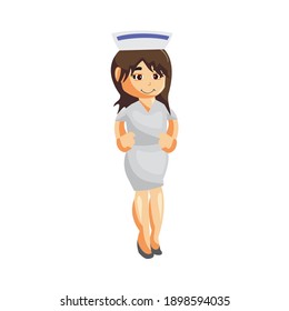 Nurse Woman hospital character clothes healthcare mascot Standing