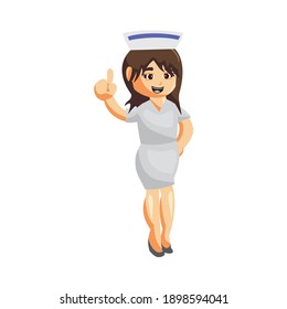 Nurse Woman hospital character clothes healthcare mascot thumb up