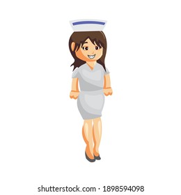 Nurse Woman hospital character clothes healthcare mascot Standing
