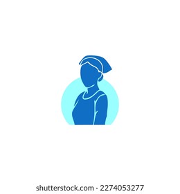 Nurse woman logo design vector
