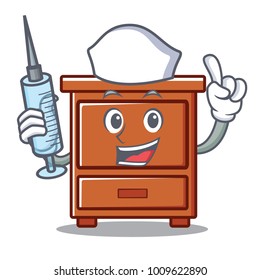 Nurse wooden drawer character cartoon