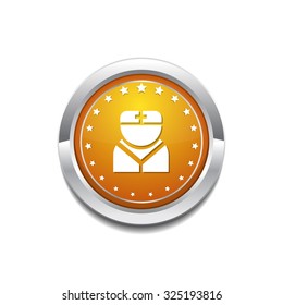 Nurse Yellow Vector Icon Button