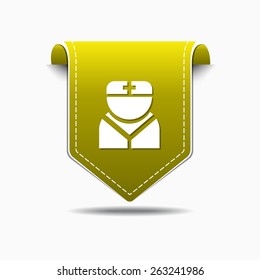 Nurse Yellow Vector Icon Design
