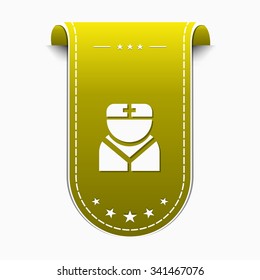 Nurse Yellow Vector Icon Design