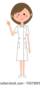 Nurse,Finger pointing