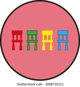 nursery chairs on white background