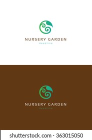 Nursery Garden Logo Template.