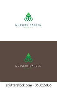 Nursery garden logo template.