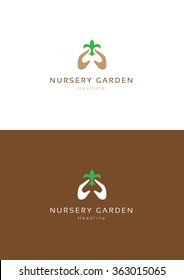 Nursery garden logo template.