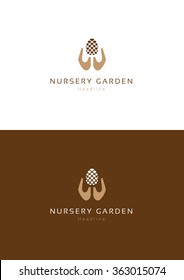 Nursery garden logo template.