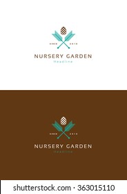 Nursery garden logo template.