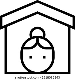 nursery home icon. Thin linear style design isolated on white background