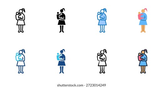 Nursery icons set multiple style collection. Editable stroke 
