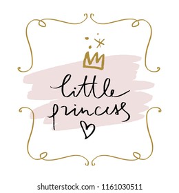 Nursery lettering poster and postcard. Vector, clipart