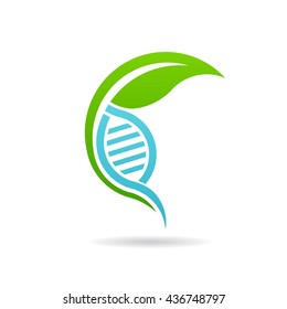 Nursery Plant DNA Logo. Vector Graphic Design