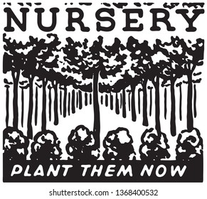 Nursery - Retro Ad Art Banner