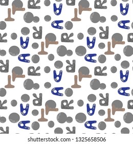Nursery seamless pattern with Alphabet letters. Cute alphabet seamless background.