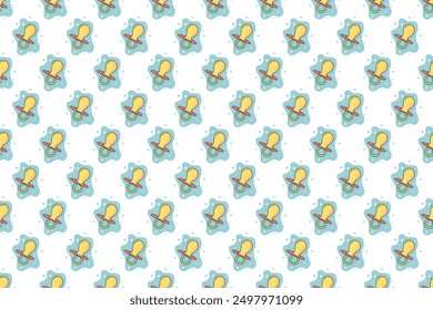 Nursery seamless pattern background. Colorful nursery iconic seamless pattern background