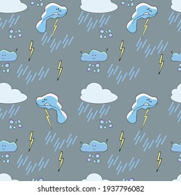 Nursery seamless pattern. Fantasy pattern with rainbow unicorns, flowers, comets and stars. Colorful bright vector background.