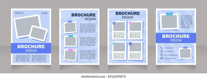 Diseño de folleto en blanco del programa de servicios de enfermería. Los niños cuidan. Conjunto de plantillas con espacio de copia para texto. Recopilación de informes corporativos prefabricados. Editable 4 páginas de papel. Fuentes Arial, Tahoma utilizadas