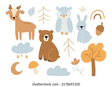 Nursery set woodland animals