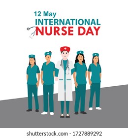 Nurses day, Illustration vector graphic of international nurses day.