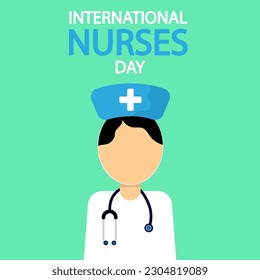 Nurses day international doctor, vector art illustration.