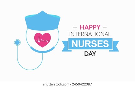 Nurses Day is an international day observed around the world on 12th May each year, to mark the contributions that nurses make to society. Vector illustration