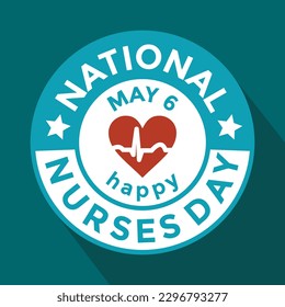 nurses day, may 6, national holiday, vectori llustration 