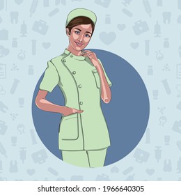 nurse's day vector greeting card for congratulations