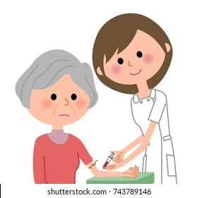 Nurses and the elderly, Blood collection