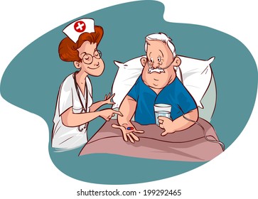 nurses and elderly patients