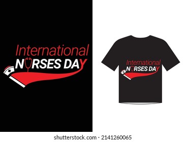 Nurses t shirt template design vector template
