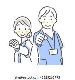 Nurses working hard with a smile