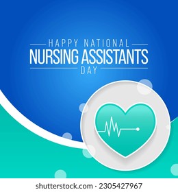 Nursing assistants day is observed every year in June, The main role of a CNA is to provide basic care to patients and help them with daily activities. vector illustration