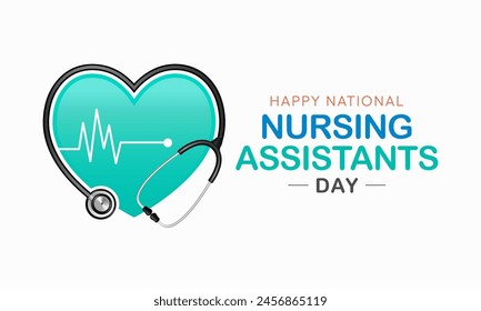 Nursing Assistants day is observed every year in June, The main role of a CNA is to provide basic care to patients and help them with daily activities. vector illustration.