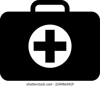 Icono de Bolsa de Enfermería, ilustración de diseño plano sobre fondo blanco..eps