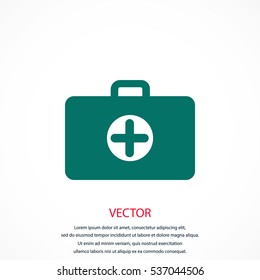 Icono del bolso de enfermería, el mejor icono del Vector del diseño plano