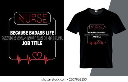 Nursing because badass is not an official major t-shirt design