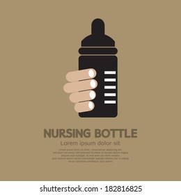 Nursing Bottle Vector Illustration