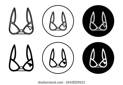 gestillte BH-Flachzeilensymbol. Pflegebüro-Dünnzeilengrafik-Vektorgrafik