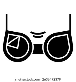 Nursing bra icon Flat outline fill black and white