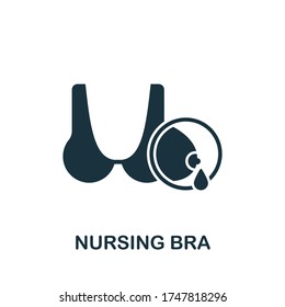 Nursing Bra icon. Simple element from baby feeding collection. Creative Nursing Bra icon for web design, templates, infographics and more