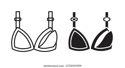 Nursing bra icons. Vector linear icon isolated on white background.