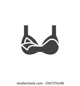 Nursing bra vector icon. filled flat sign for mobile concept and web design. Maternity bra glyph icon. Symbol, logo illustration. Vector graphics