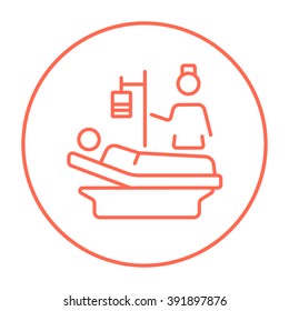 Nursing care line icon.
